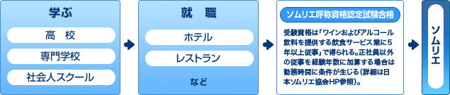 ソムリエになるまでの流れ