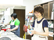 調理も事前にある程度カットや加工されている状態で来るので介護以外の業務もすごく少ないんです。なので入居者様の為に費やせる時間も多いんです。入居者様の為に仕事ができている実感がありますよ。
