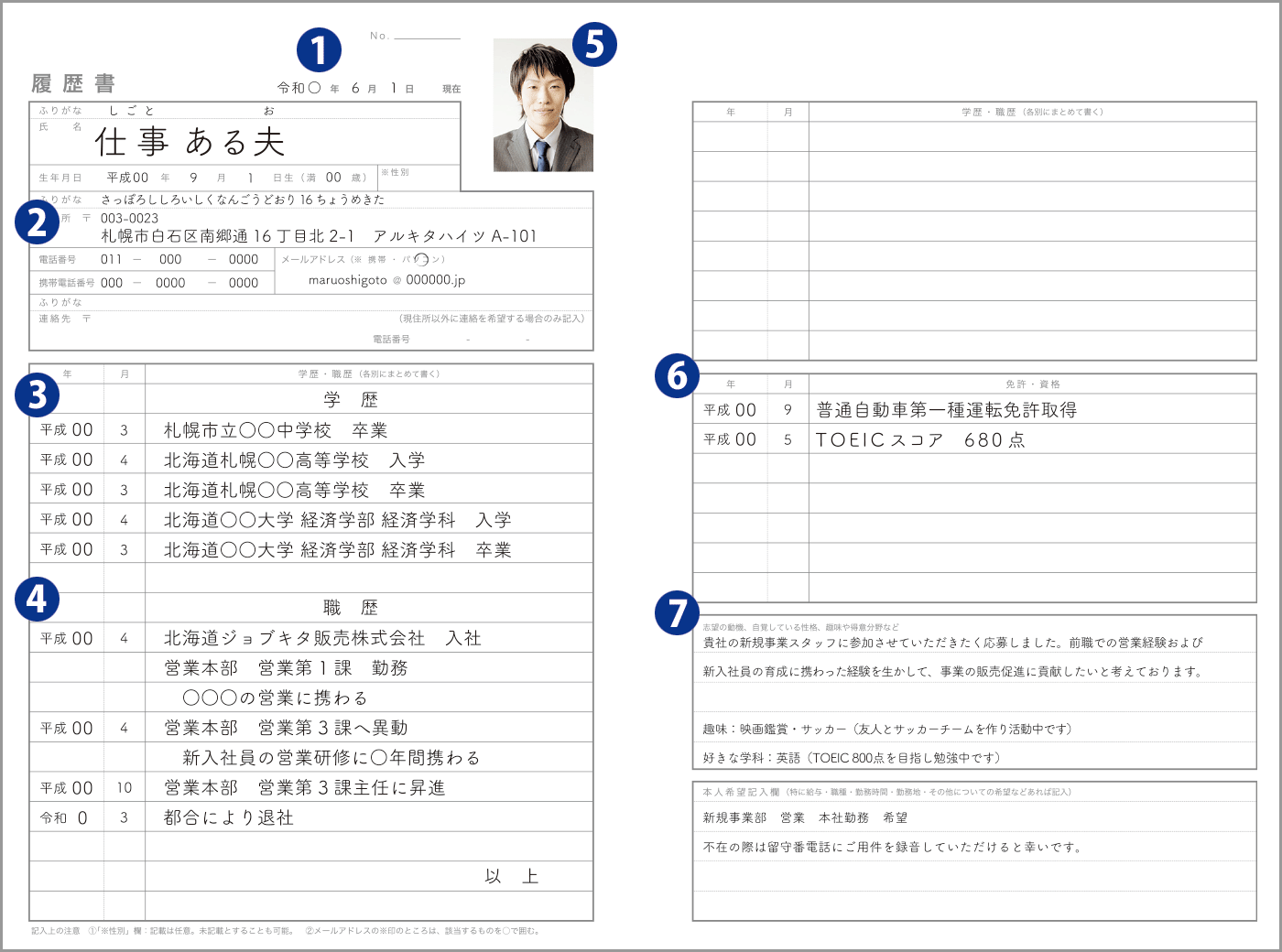 履歴書の書き方｜北海道の転職サイト・ジョブキタ