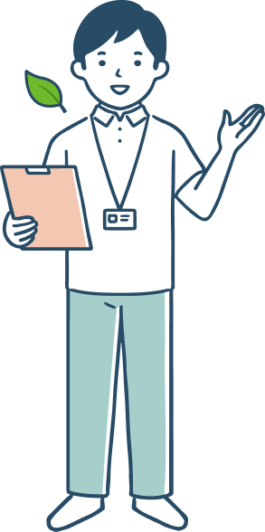 イメージイラスト:男性の介護職員